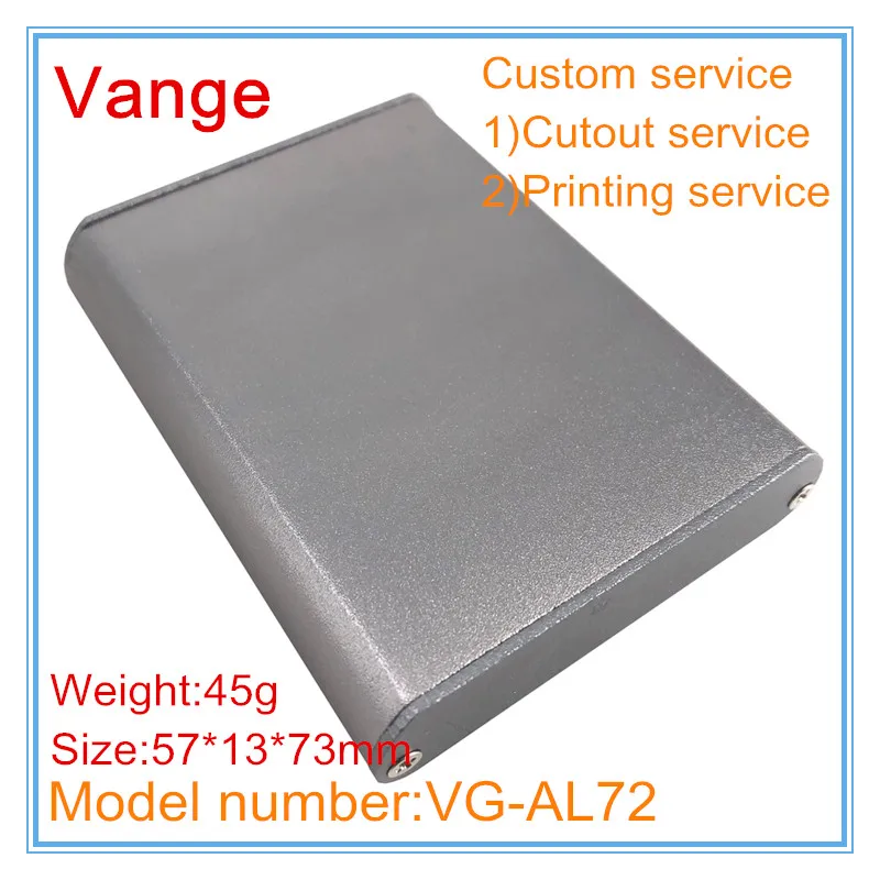 2pcs/lot portable project box 57*13*73mm 6063-T5 aluminum case enclosure diy for electronic PCB equipment | Обустройство дома