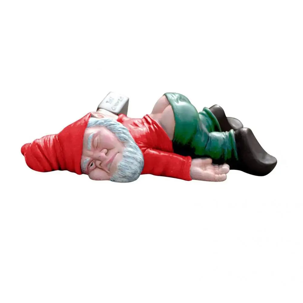 

Practical Funny Anti Fade Wear-resistant Drunk Gnome Statue Resin Gnome Statue Decorative for Lawn