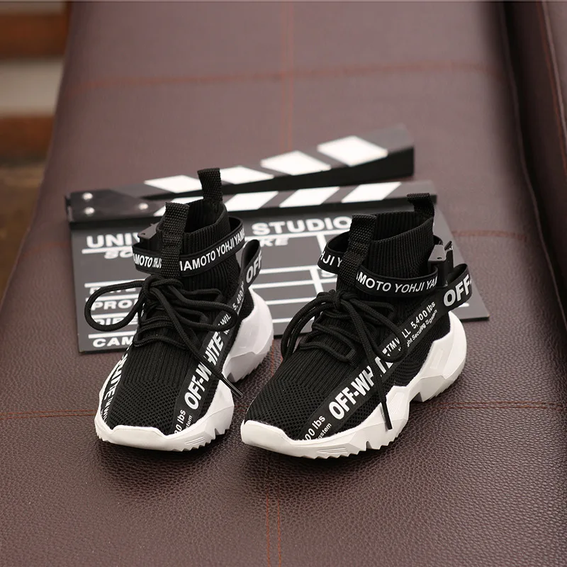 2020 Весенняя детская сетчатая обувь с буквенным принтом Дышащие носки для