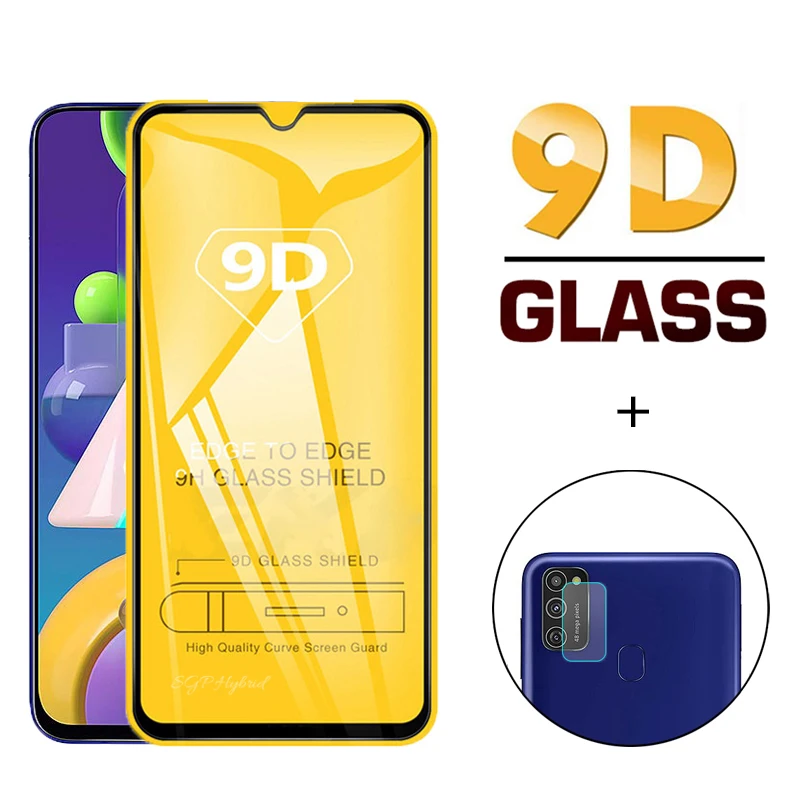 Закаленное стекло 9D для samsung Galaxy m21 M 21 полная защитная пленка Samsung M21 m защитное 6 4