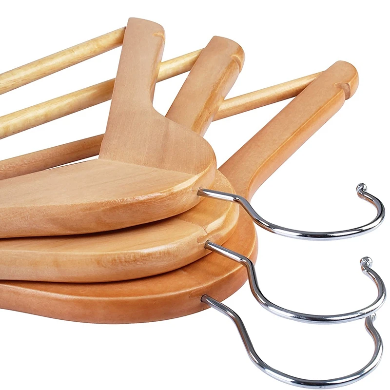 

30 Pc Wooden Hanger Household Wooden Clothes Rack Clothes Hanger Clothing Store Hanger Clothes Stand Solid Wood Hanger