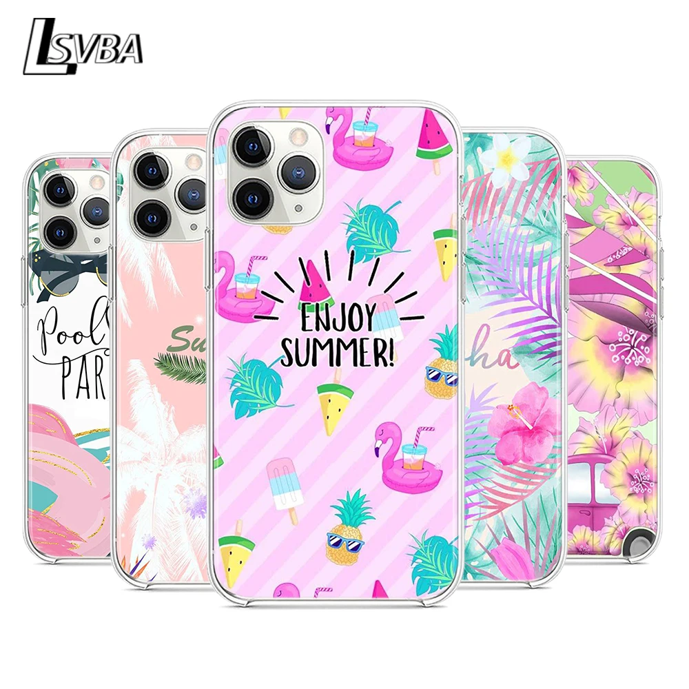

Hot Hello Summer Silicone Cover For Apple iPhone 12 Mini 11 Pro XS Max XR X 8 7 6S 6 Plus 5S SE 2020 Phone Case