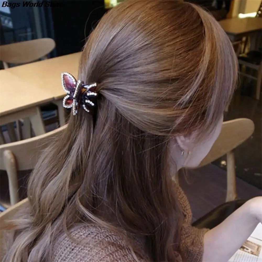 Женская заколка для волос модная черная аксессуары девочек простая Заколка-краб