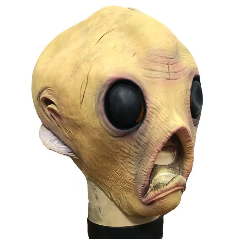 Лидер продаж 1 шт. латексная маска инопланетянина дышащая на все лицо для
