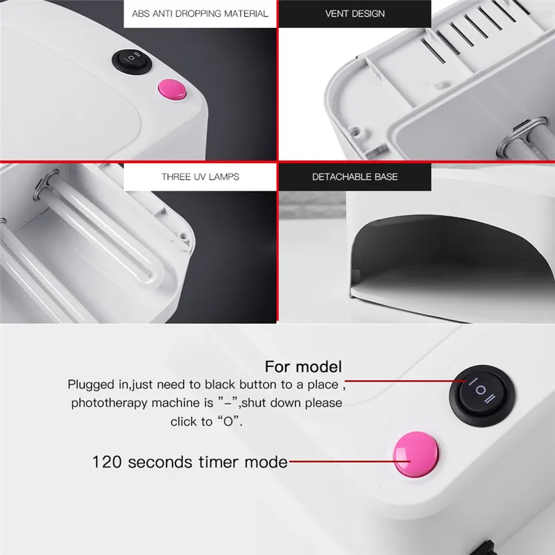 36 Вт Сушилка для ногтей УФ выпечки лампа на гвозде ногтевой фототерапии машина