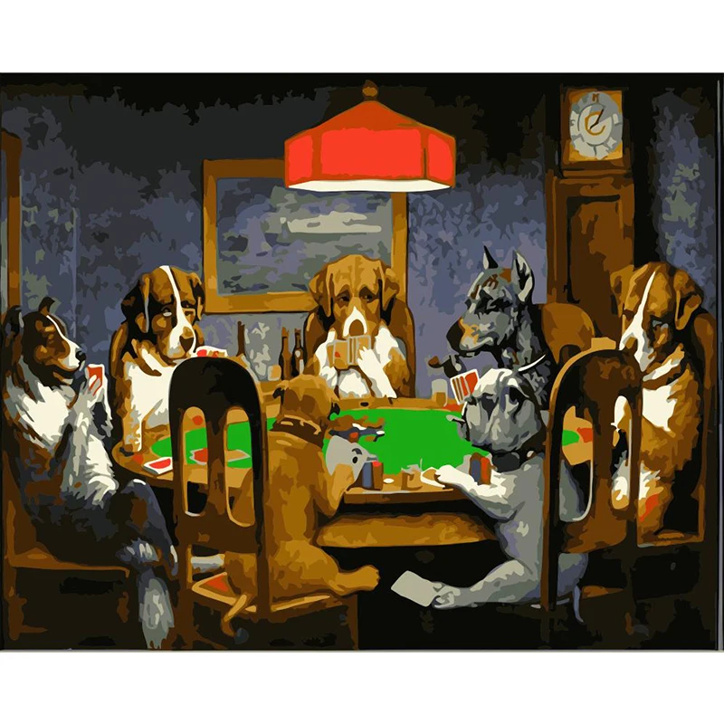 

Набор для рисования по номерам на холсте, собаки