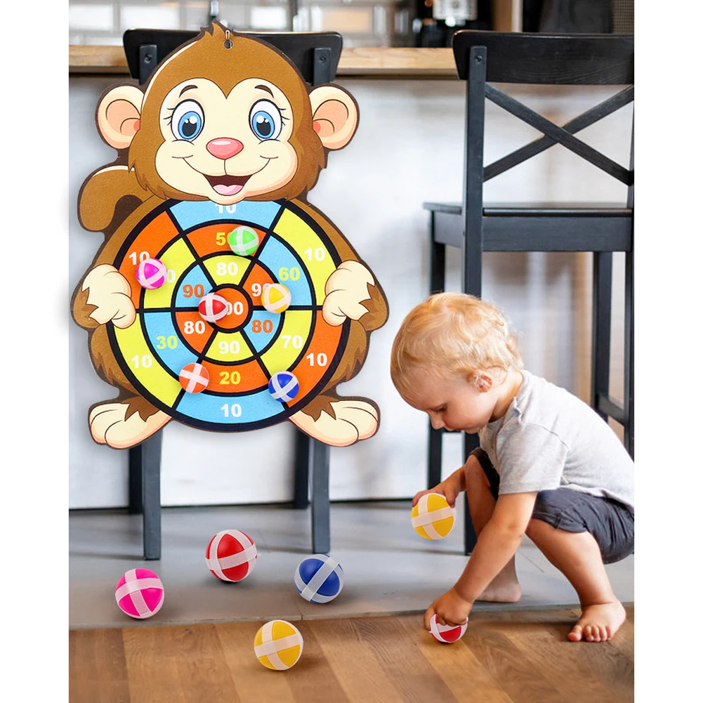

Target Sticky Balls Throw Dartboard Kit Party Sports Educational Board Game Toys for Entertainment Party Game Prop