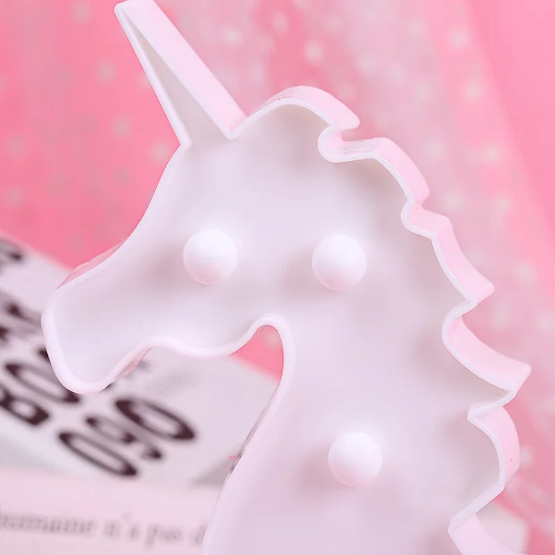 Светодиодный настенный светильник в форме единорога для детей s образный