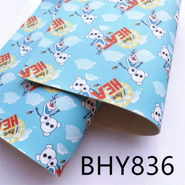BHY836 Персонаж Фильма 1 лист 20*33 см А4 Мультфильм искусственная кожа Snythetic лист viny ткань BHY979 - Цвет: BHY836