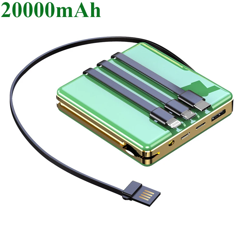 

Mini Power Bank 20000mAh Portable Charging Poverbank Mirror Screen External Battery Charger Powerbank 20000 mAh for Mobile Phone