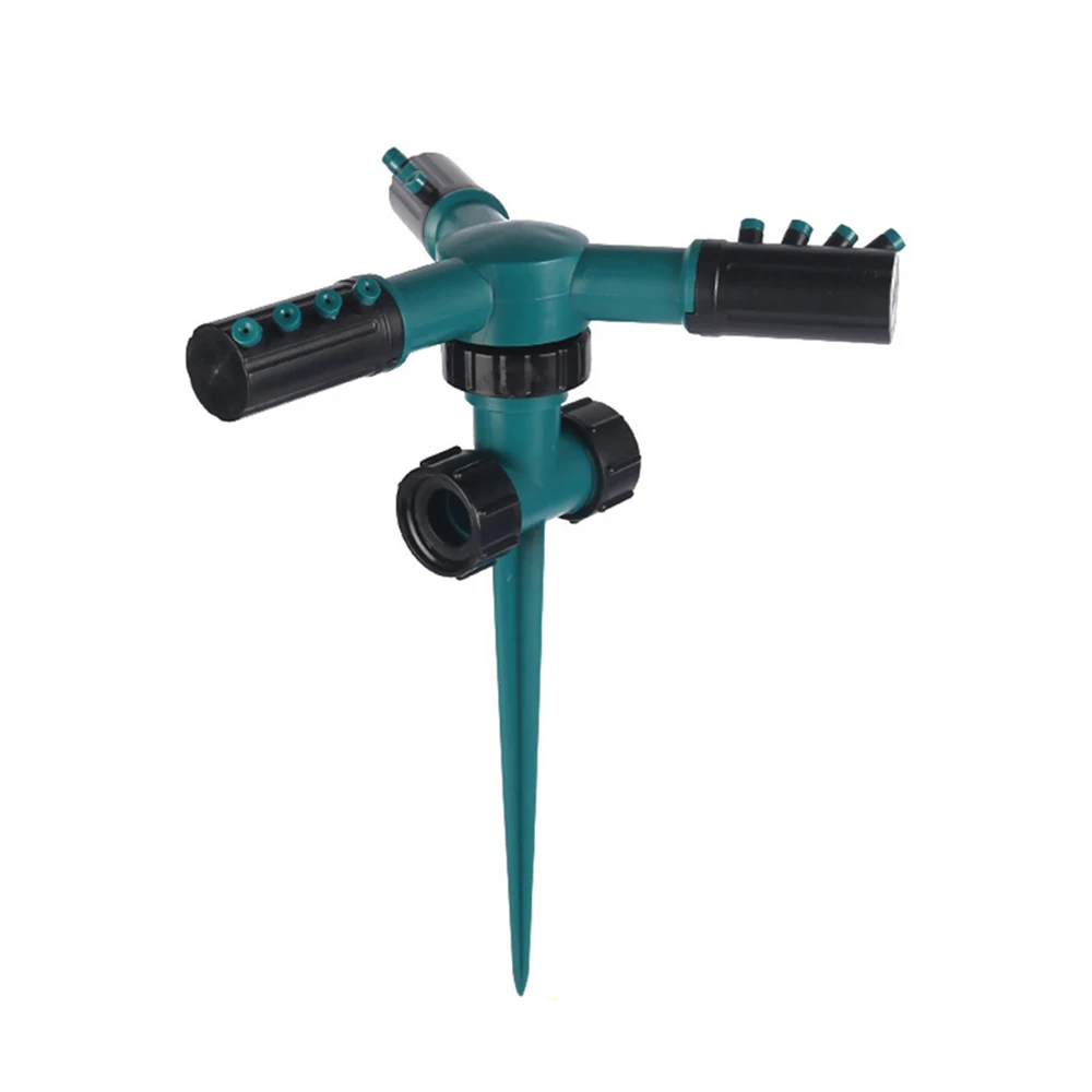 

Lawn Pin Shaped Chassis Three Fork Sprinkler Water Spray Device Automatic 360 Rotating Garden Water Sprinklers Lawn Irrigation