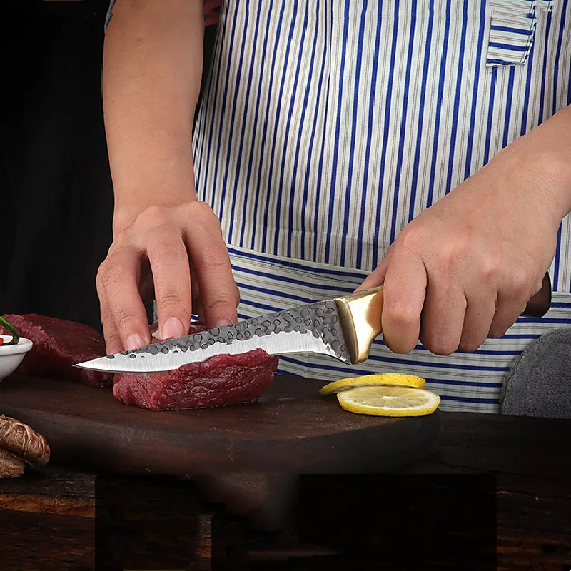 Нож для убоя с Медной головкой полосатый нож заводской мясной стык мяса говядина