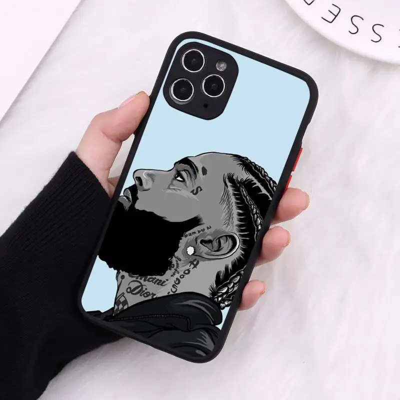 

Rapper Nipsey Hussle Phone Case Matte Transparent for iPhone 7 8 11 12 s mini pro X XS XR MAX Plus cover funda