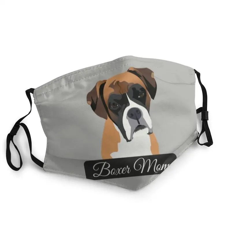 

Boxer Mom Mask Washable Unisex Dog Lover Mouth Face Mask Anti Haze Dustproof Protection Cover Respirator Mouth-Muffle