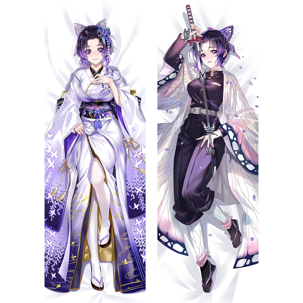 

Наволочки для подушек Kochou Shinobu Dakimakura Otaku, наволочки для обнимающихся подушек, постельное белье для рассекающих демонов: Kimetsu No YaibaAnime