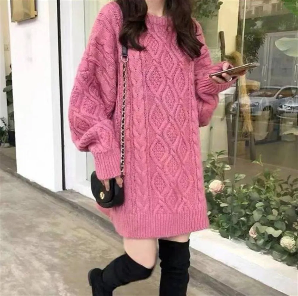 Женский свитер простой Повседневный сезон весна-осень-зима вязаный свободный с