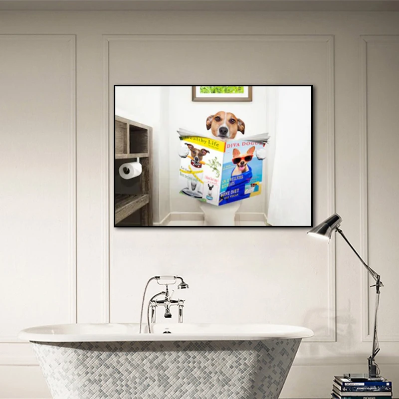 Картины на холсте с изображением милой собаки Настенная картина для комнат