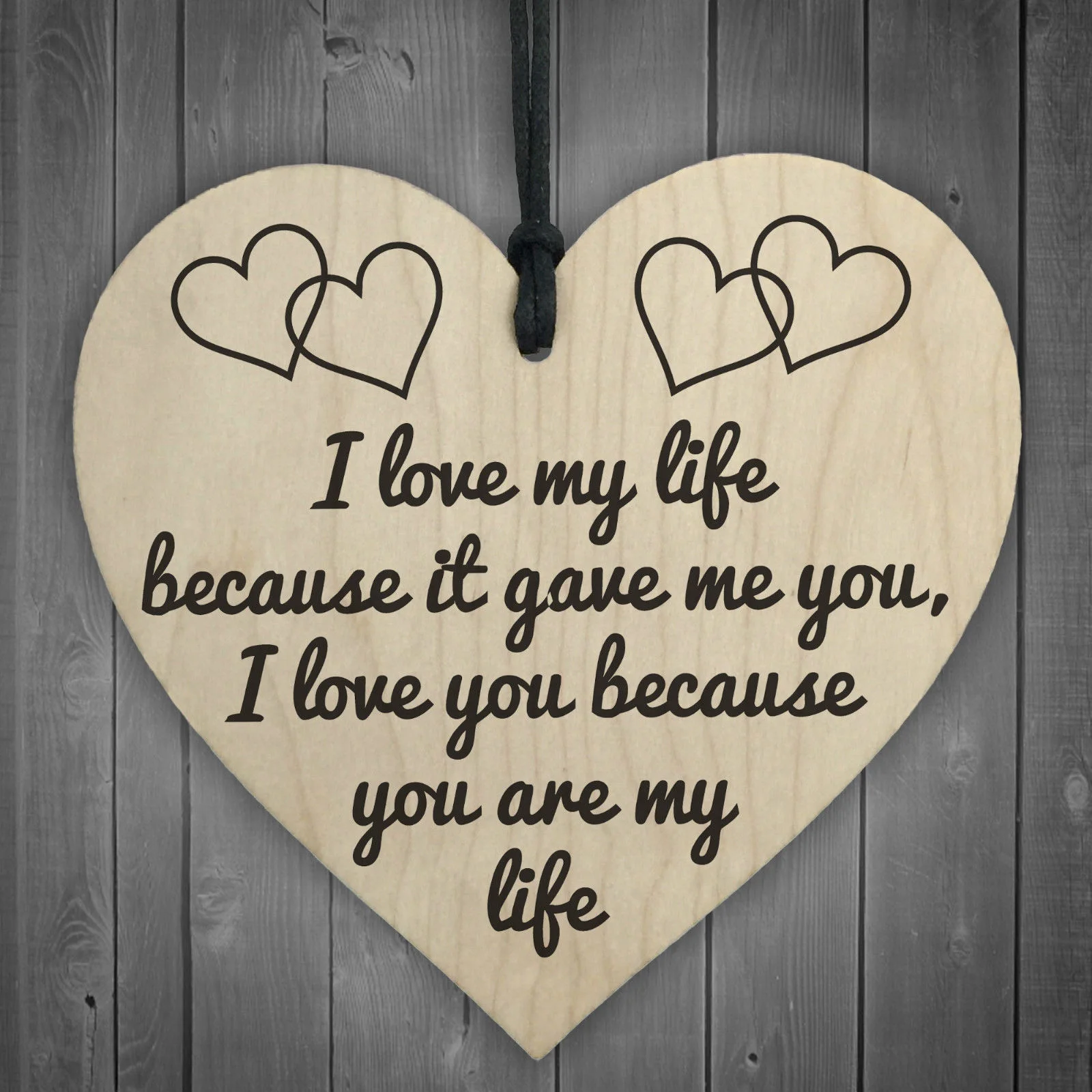 

Love Wooden New Year Hanging Decoration Heart Anniversary Bestfriend Girlfriend Boyfriend Family Sign Gifts Home DIY Tree Decor