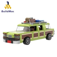 buildmoc classic creative national lampoons wagon queen 1983 family truckster station wagon car technical building blocks toys