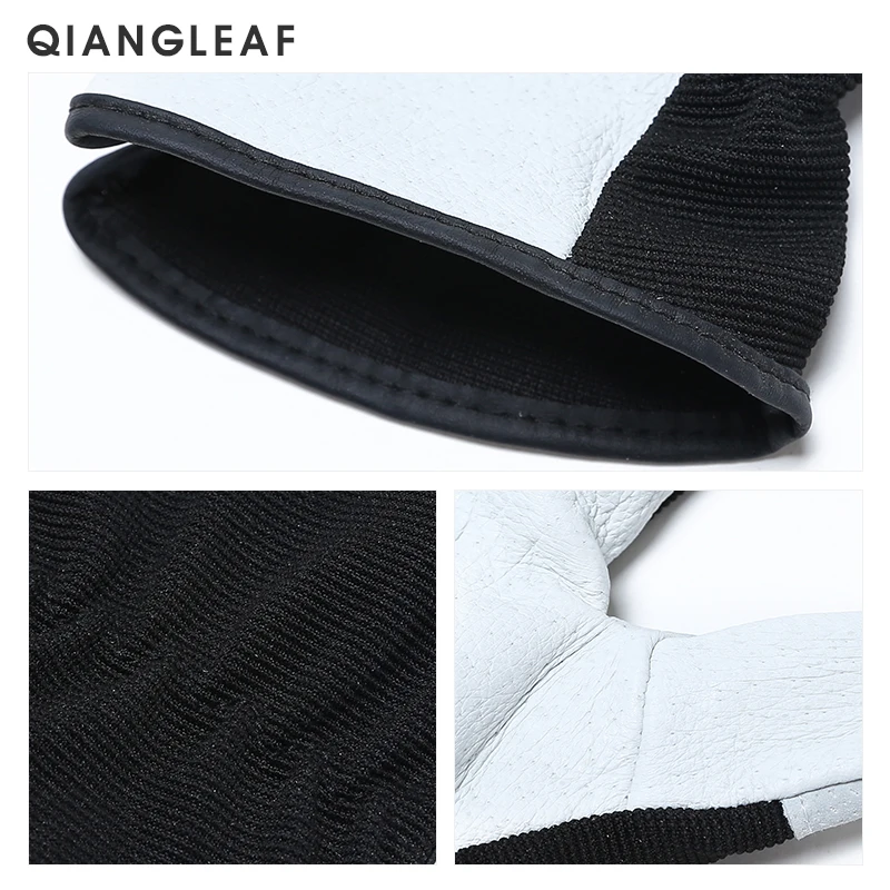 QIANGLEAF Горячие продукты свиная кожа рабочая Безопасность перчатки пальто кожа Садоводство перчатки Механика рабочие перчатки 9530
