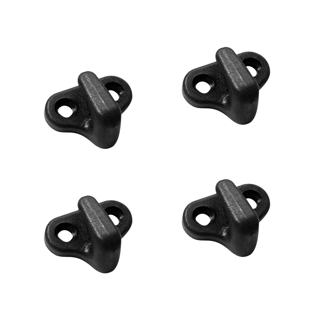 

MagiDeal High Quality 4 Pack Black Lashing Hook Bungee Hooks Replacement Kit With Screw for Kayak Canoe Paddle Board DIY