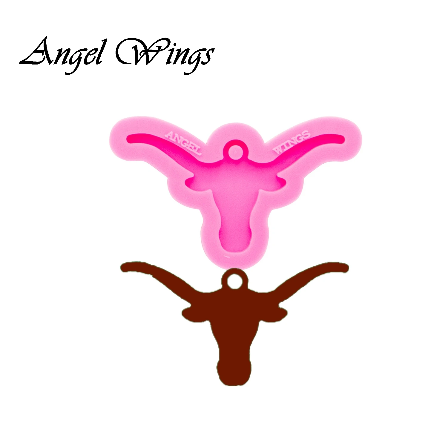 Блестящая силиконовая форма для брелока с длинным рожком сделай сам багажная