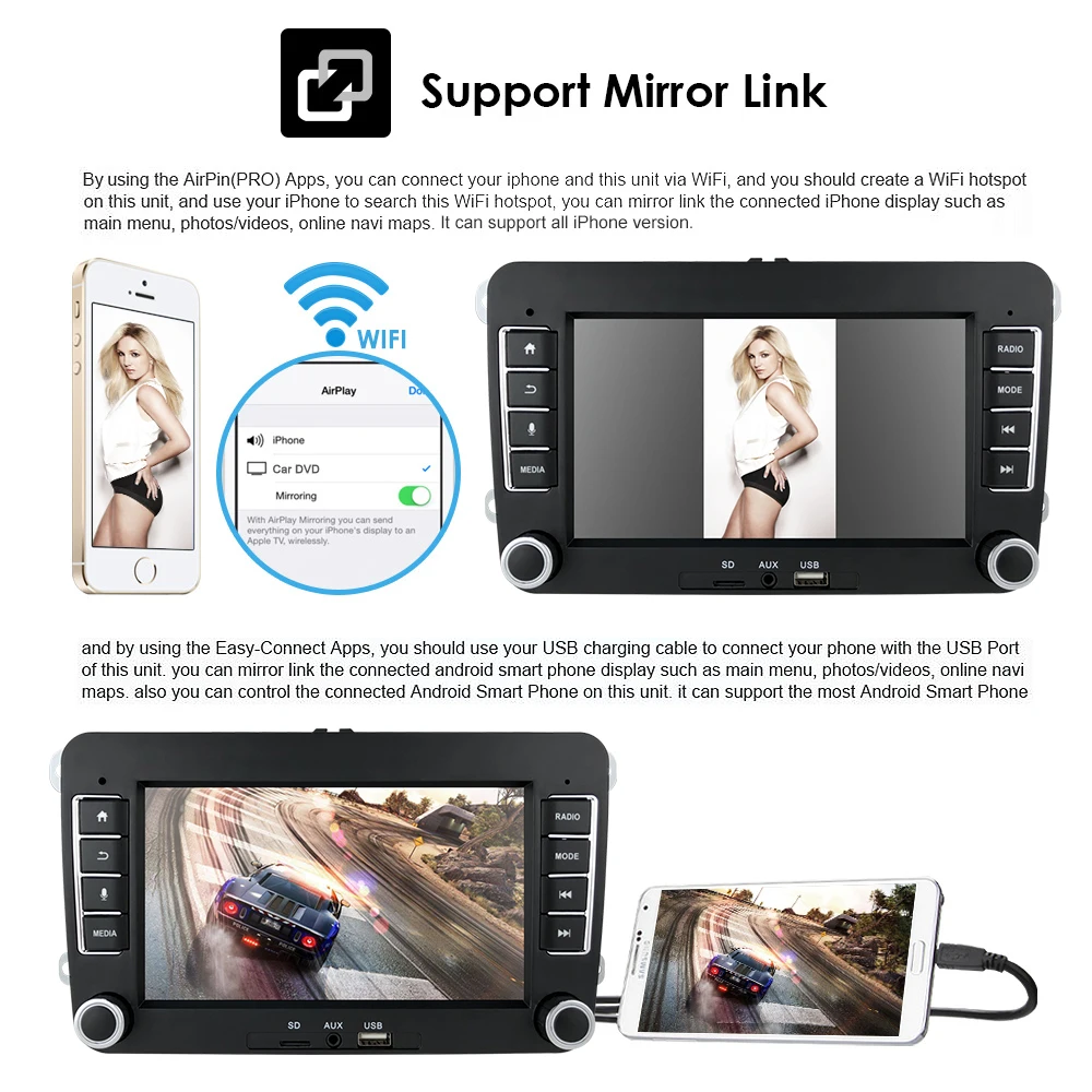 DSP 4G 2 din 7 &quotandroid 9 Автомобильный мультимедийный плеер gps навигация Авторадио для