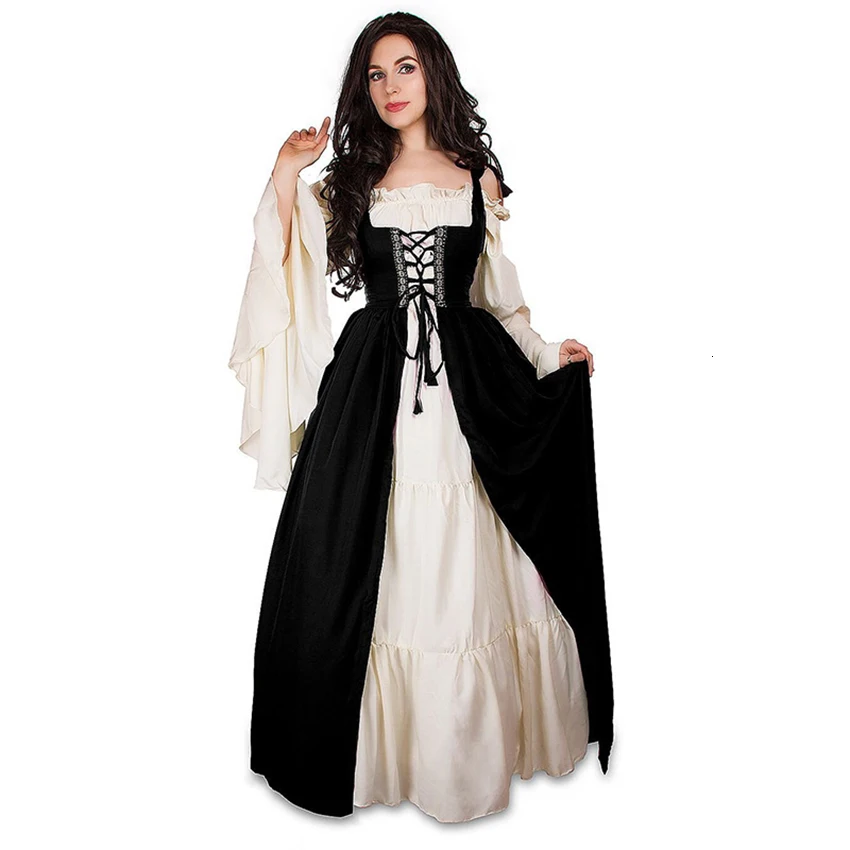 

Medieval Dress Cosplay Halloween Costumes for Women Palace Carnival Party Disguise Princess Female Vestido Robe Plus Size Noble