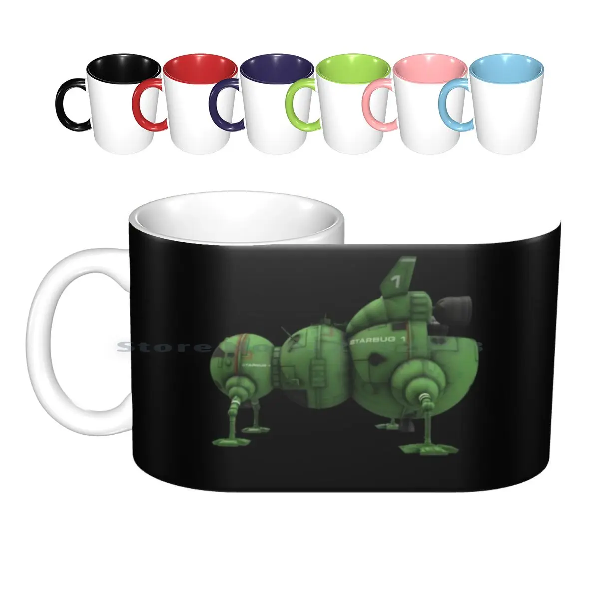 

Starbug 1-Side Ceramic Mugs Coffee Cups Milk Tea Mug Red Dwarf Starbug Science Fiction Scifi Sci Fi British Tv Cult Tv Space