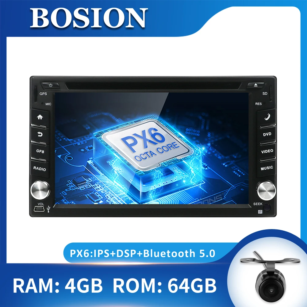 

Bosion Android 10.0 Universal 2 Din Car Radio Multimedia Player Dvd Autoradio Stereo Head unit GPS Navigation Car DVD Palyer DSP