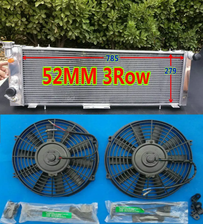 Алюминиевый радиатор + вентилятор 1991 2001 Для Jeep FOR Cherokee XJ/Wagoneer Truck 92 93 94 95|truck radiator
