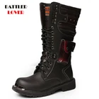 37-46; Прямая поставка; Мужская обувь с пряжкой; Высокие армейские ботинки на шнуровке; Модная мужская зимняя обувь; Британские Военные мотоботы с металлическим украшением