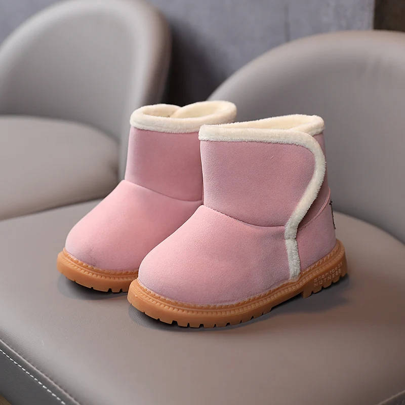 2020 детские зимние ботинки для девочек и мальчиков, модные ботинки для малышей, зимняя хлопковая обувь с меховой мягкой подошвой, водонепрон... от AliExpress WW