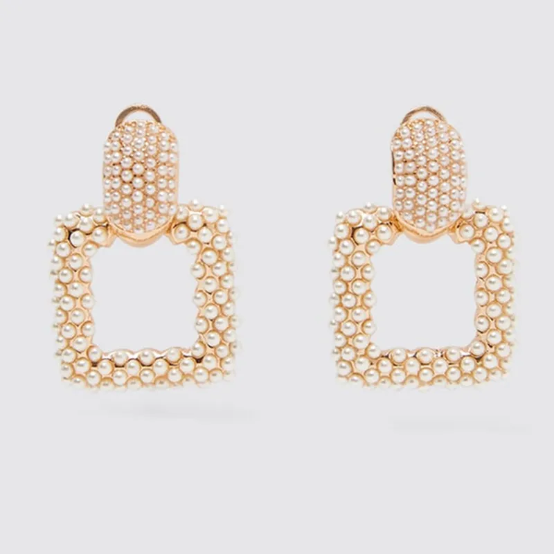 16 Лучшая Леди ZA цветок кружево искусственный жемчуг висячие серьги девушка милый подарок Boho женские свадебные украшения женские вечерние серьги - Окраска металла: 16