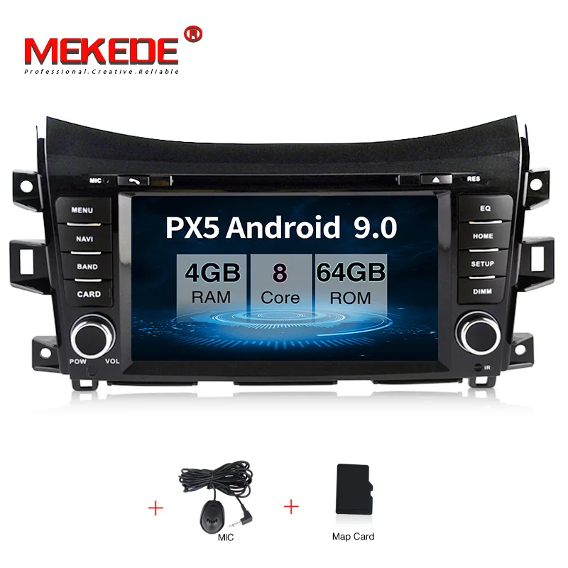 MEKEDE Android 9,0 Автомобильный gps навигатор dvd-плеер для NISSAN NP300 Navara+ мультимедийная лента радио рекордер головное устройство PAD - Цвет: 64G CAR DVD