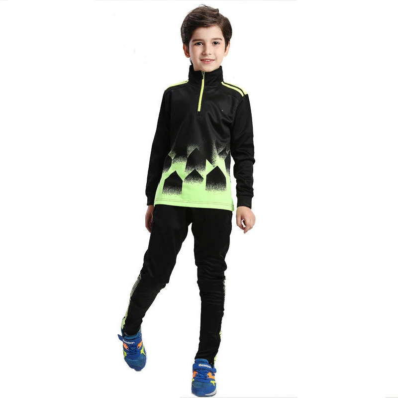 

Boy Girl Tracksuit Autumn Running Sweatshirt + Sweatpants Children Kid Basketball Football Thermal Sets Sport Suit Jersey Kit 10