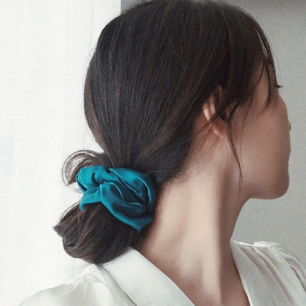 Модная женская бархатная резинка для волос прекрасные атласные резинки яркие