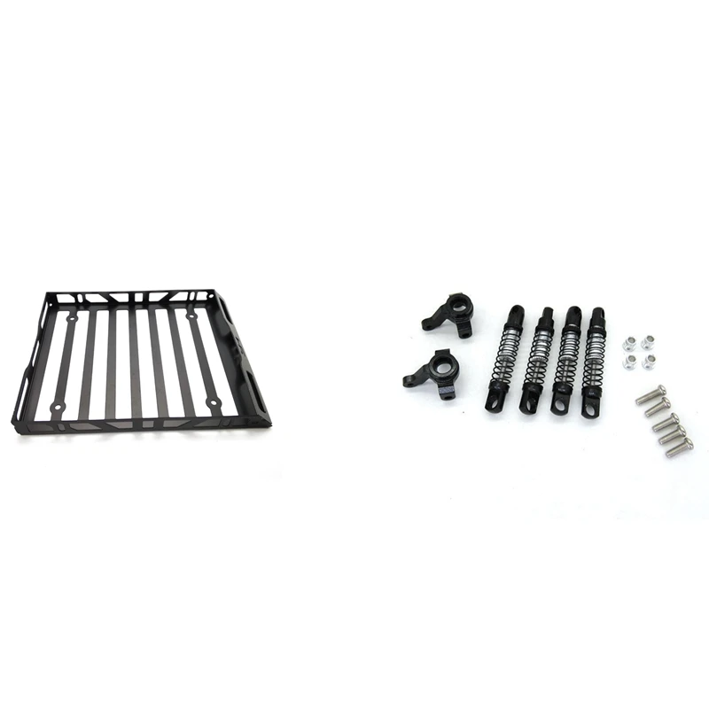 

Metal Shock Absorber With Steering Cup Upgrade Accessories,Black With Metal Luggage Carrier Tray Roof Rack