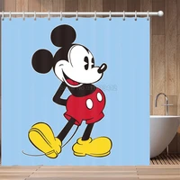 disney cartoon mickey minnie mouse shower curtain waterproof bathroom shower accessories decor bath drapes for girl kids gift