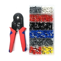 crimper plier set wire terminals crimping tool kit of 0 25 10m%e3%8e%a1 with 1250 pcs insulated butt bullet spade fork ring crimp term