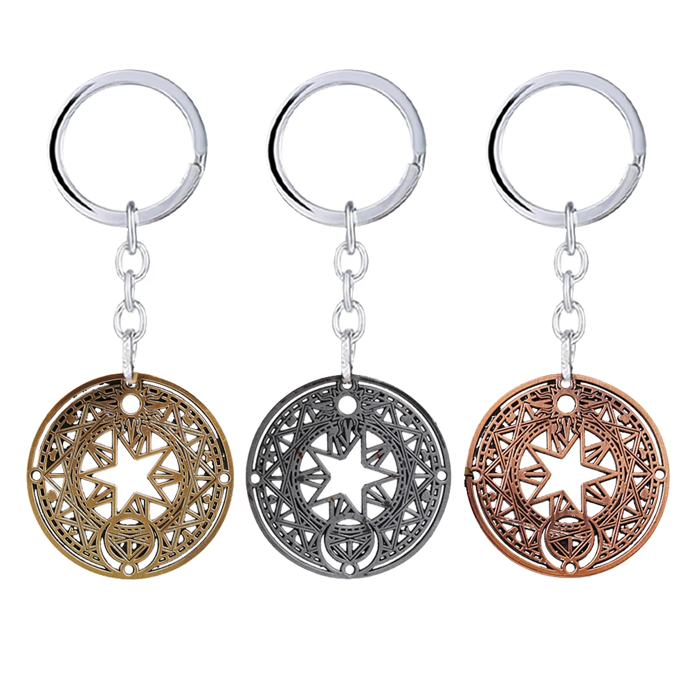 Брелок Сакура для мужчин и женщин металлический брелок с кольцом цепочкой модное