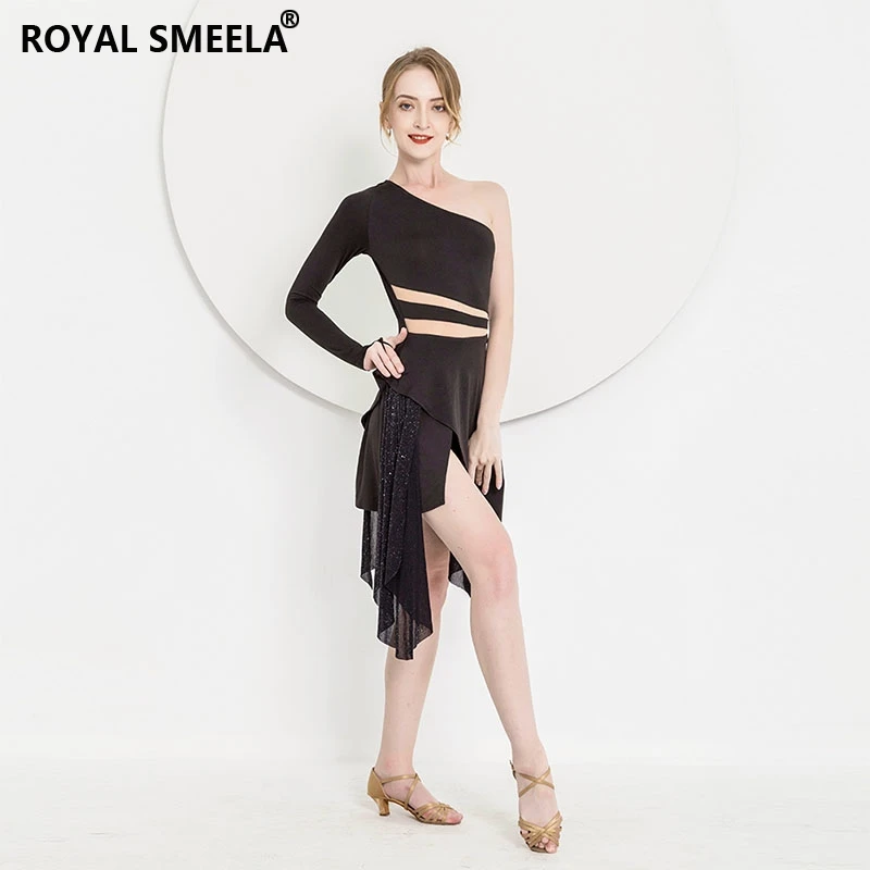 Женское платье для латиноамериканских танцев черное соревнований женское румбы