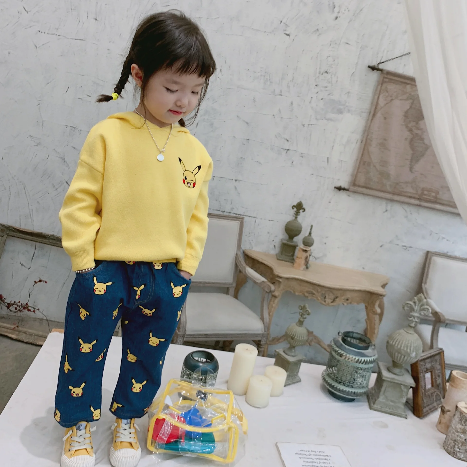Tonytaobaby Autumn and Winter Clothes New Boys and Girls Children's Wear Children's Hooded Sweater Cartoon Cute