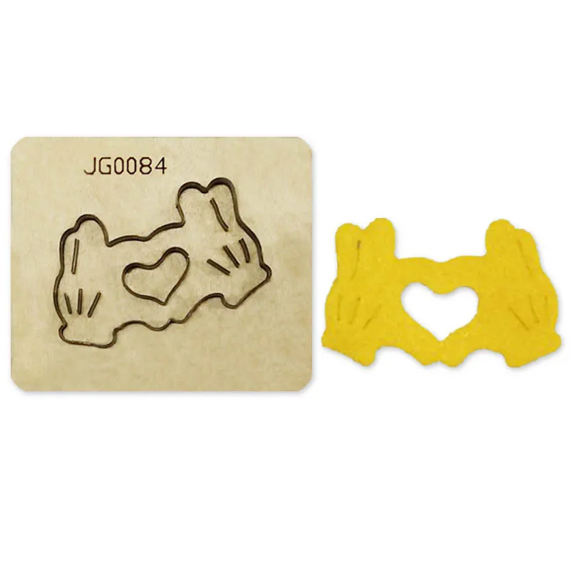 Палец металл сердечки режущие штампы для скрапбукинга деревянный резец доски