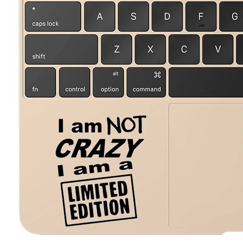 

I Am Not Crazy Humor Quote Laptop Sticker for Macbook Pro 16 Air 13 Retina 11 15 Inch Mac Vinyl Trackpad Skin Art Notebook Decal