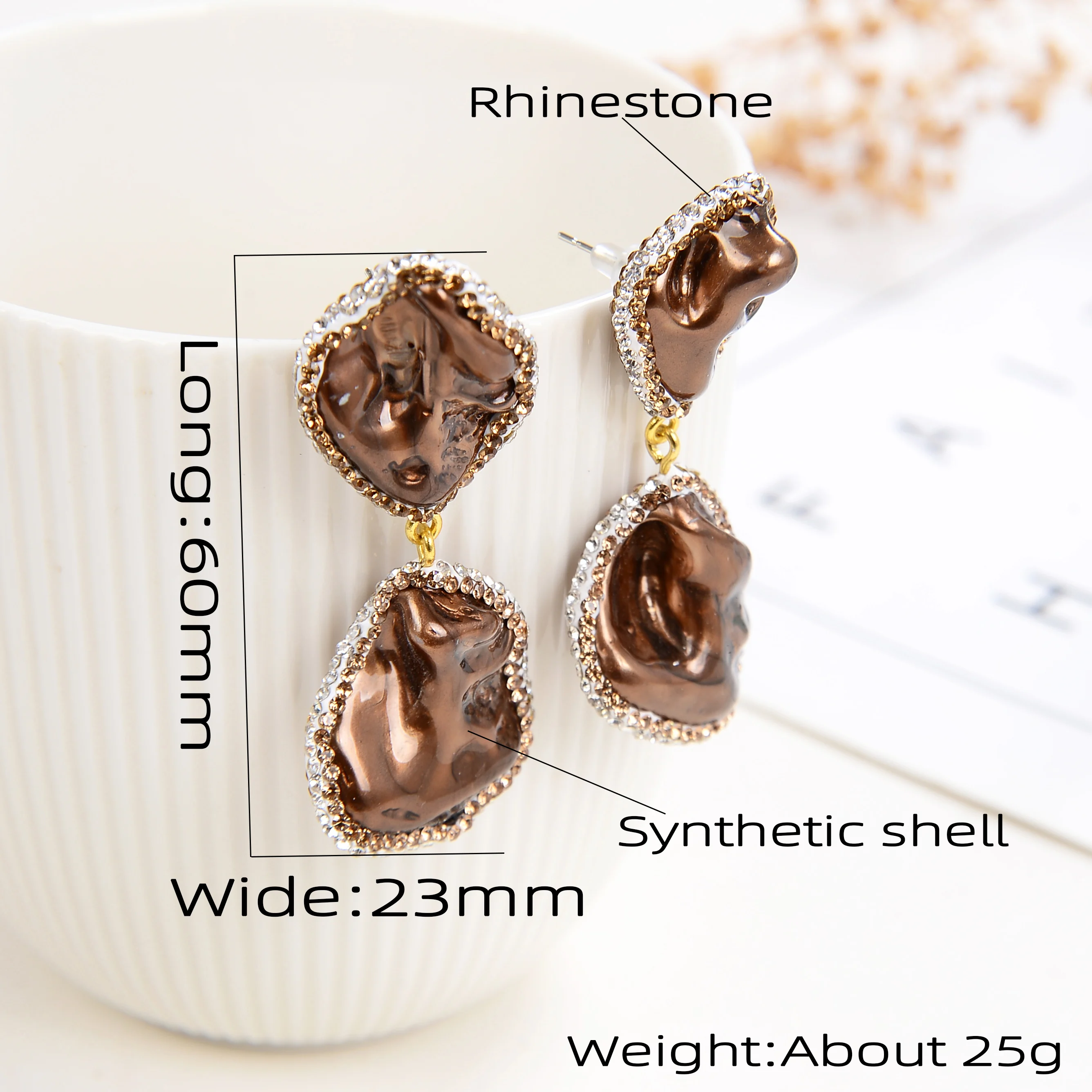 Новое поступление роскошные розовые висячие серьги из искусственной ракушки для