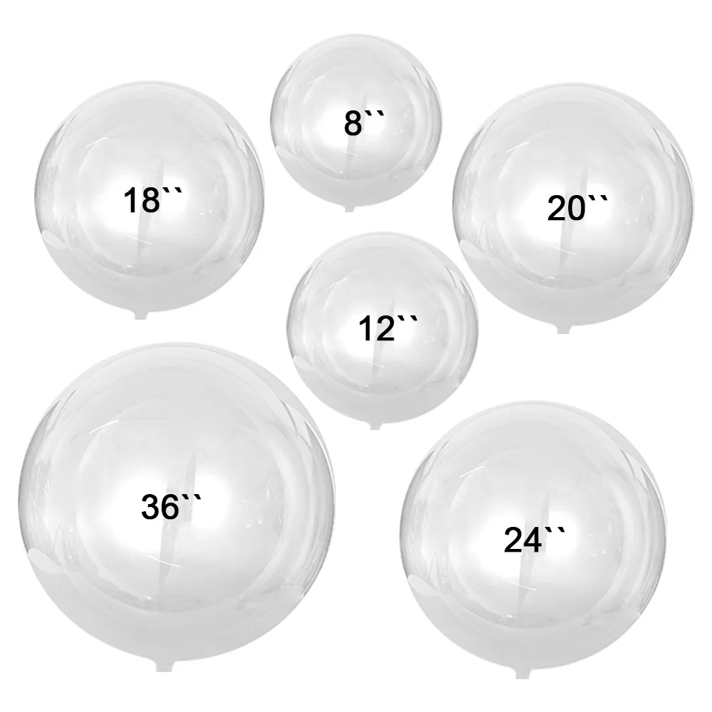 

10pcs Bobo Balloons 8/12/18/20/24 inch Transparent Bubble Balloon Wedding Birthday Anniversary Party Decorations Clear Ballons