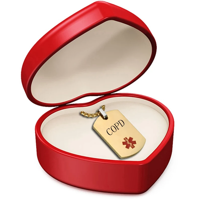 Высокое качество Медицинское оповещение Тип 2 диабет кулон ожерелье Золото