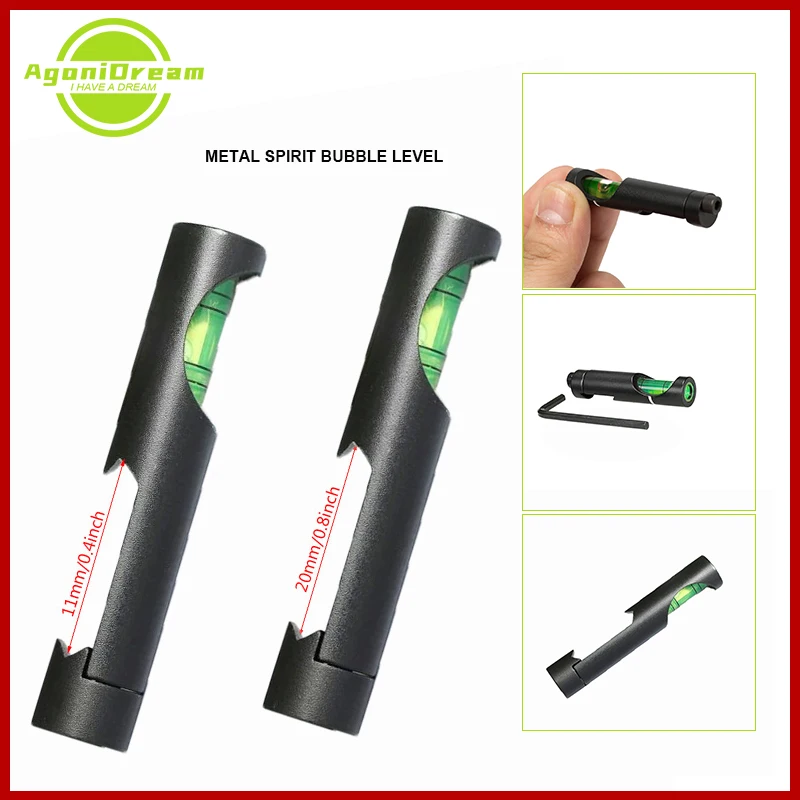 Металлический спиртовой пузырьковый уровень для 11 мм/20 мм Пикатинни Вивера