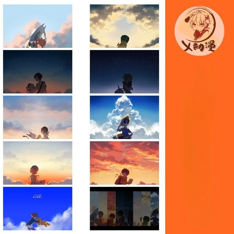 

Kawaii Digimon Adventure Anime Card Sticker Stickers Decorative Office Supplies Student Stationery Stickers for Children Plastic